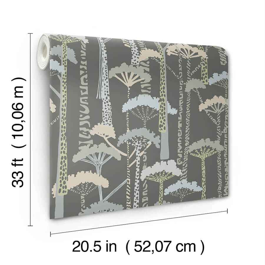 Unify Aqua Forest Wallpaper - York Wallcoverings - 4146-27206