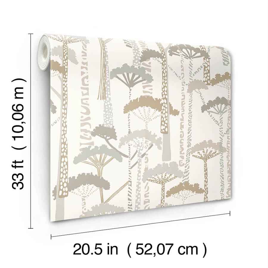 Unify Metallic Forest Wallpaper - York Wallcoverings - 4146-27207