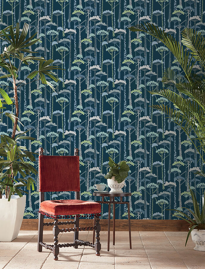 unify-indigo-forest-wallpaper-york-wallcoverings-4146-27208 - York Wallcoverings Papel pintado