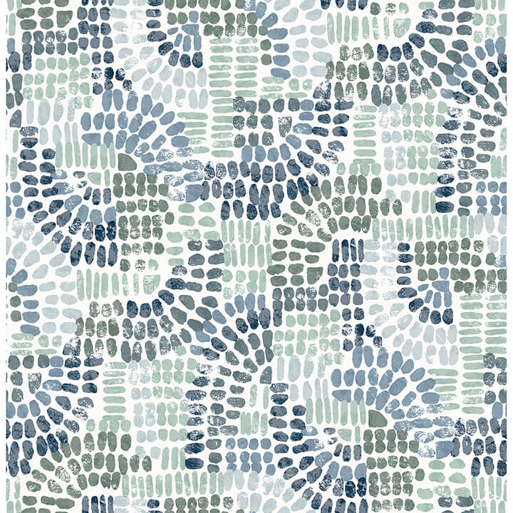 wanderer-blueberry-mosiac-wallpaper-york-wallcoverings-4146-27215 - York Wallcoverings Papel pintado