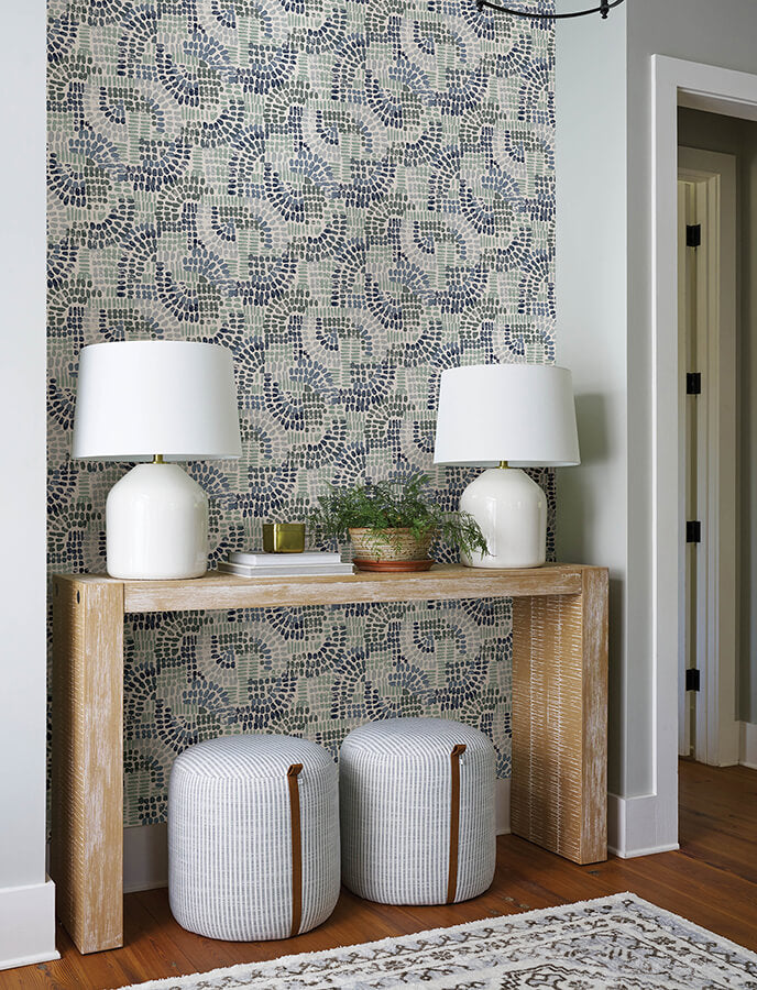 wanderer-blueberry-mosiac-wallpaper-york-wallcoverings-4146-27215 - York Wallcoverings Papel pintado