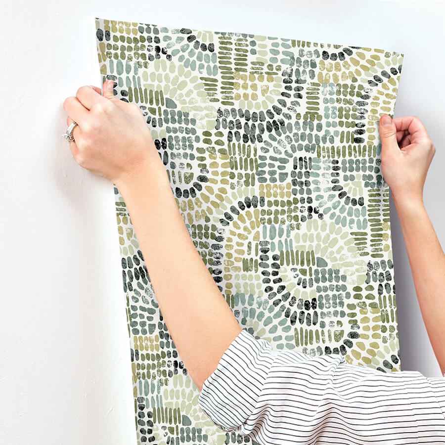 Wanderer Evergreen Mosiac Wallpaper - York Wallcoverings - 4146-27217 - York Wallcoverings Wallpaper