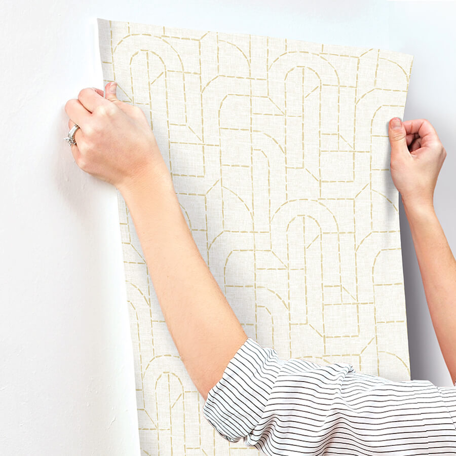 integrity-yellow-arched-outlines-wallpaper-york-wallcoverings-4146-27219 - York Wallcoverings Papel pintado