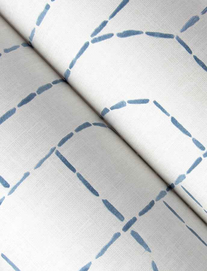 Integrity Blue Arched Outlines Wallpaper - York Wallcoverings - 4146-27222 - York Wallcoverings Wallpaper