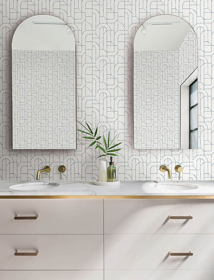 integrity-blue-arched-outlines-wallpaper-york-wallcoverings-4146-27222 - York Wallcoverings Papel pintado
