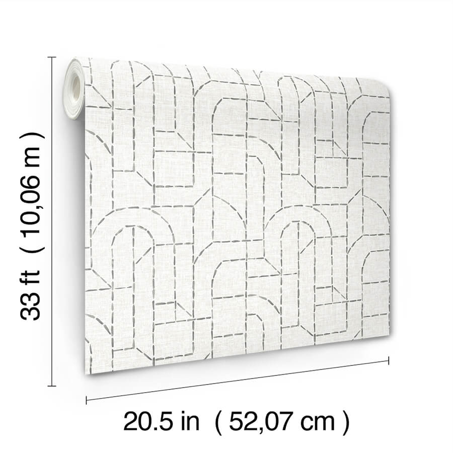 integrity-grey-arched-outlines-wallpaper-york-wallcoverings-4146-27223 - York Wallcoverings Papel pintado