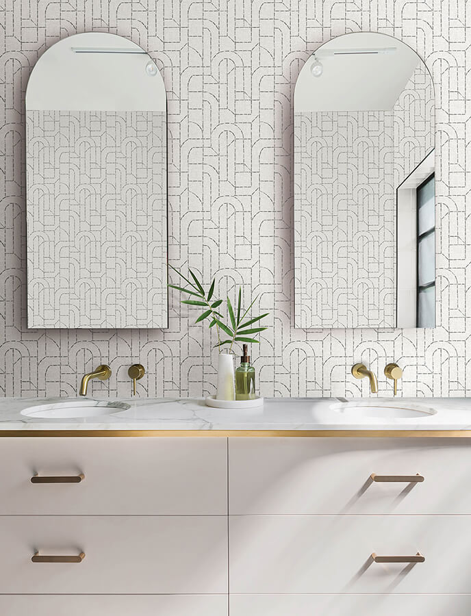 integrity-grey-arched-outlines-wallpaper-york-wallcoverings-4146-27223 - York Wallcoverings Wallpaper