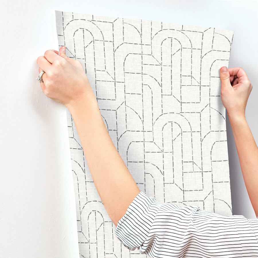 Integrity Grey Arched Outlines Wallpaper - York Wallcoverings - 4146-27223 - York Wallcoverings Wallpaper
