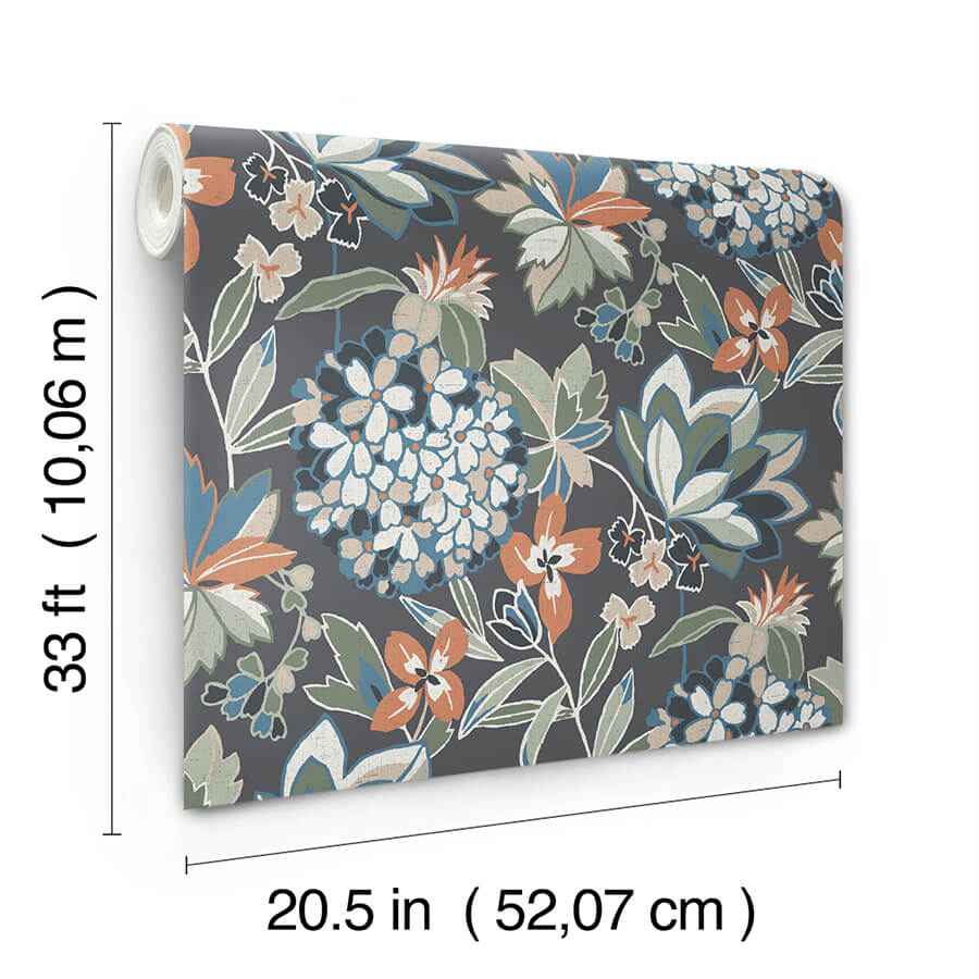 Valdivian Moss Floral Wallpaper - York Wallcoverings - 4146-27226