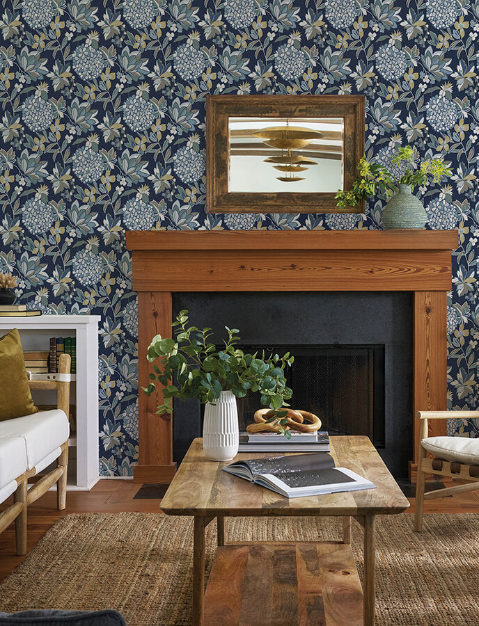 valdivian-indigo-floral-wallpaper-york-wallcoverings-4146-27228 - York Wallcoverings Wallpaper