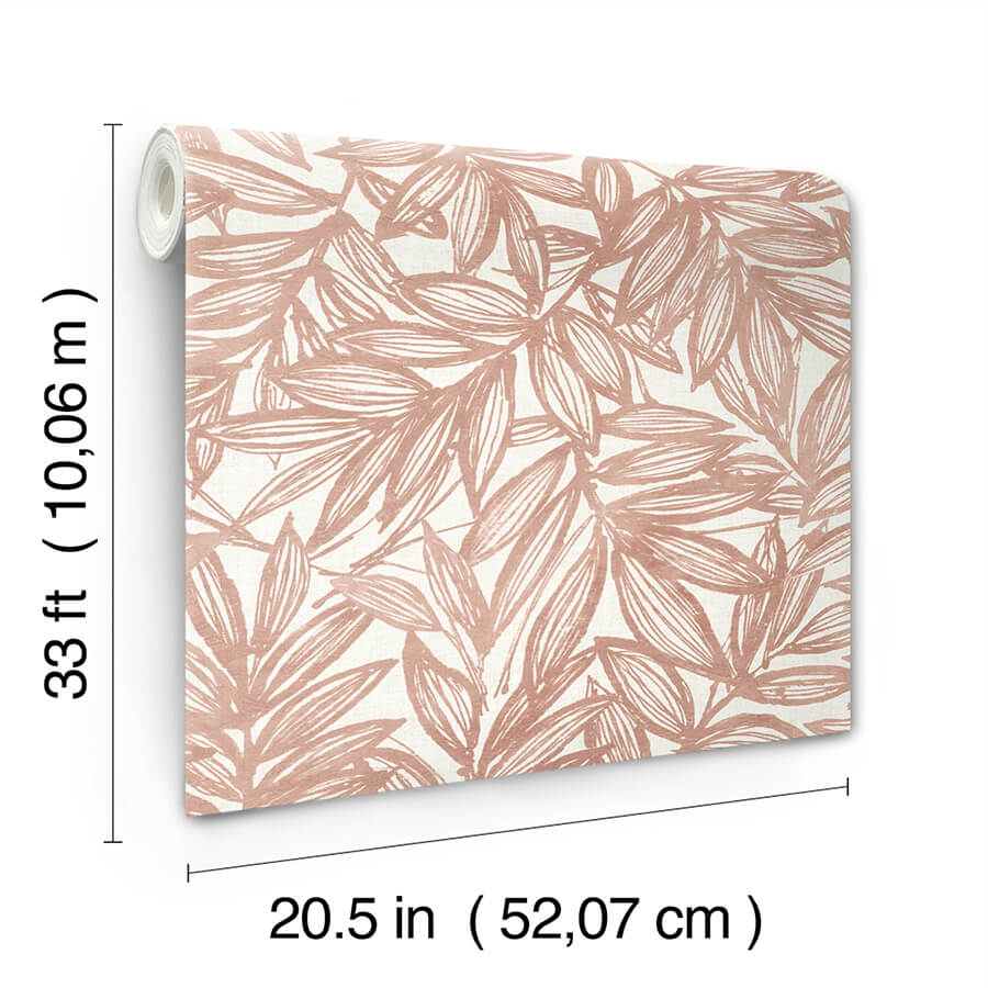 rhythmic-coral-leaf-wallpaper-york-wallcoverings-4146-27232 - York Wallcoverings Papel pintado