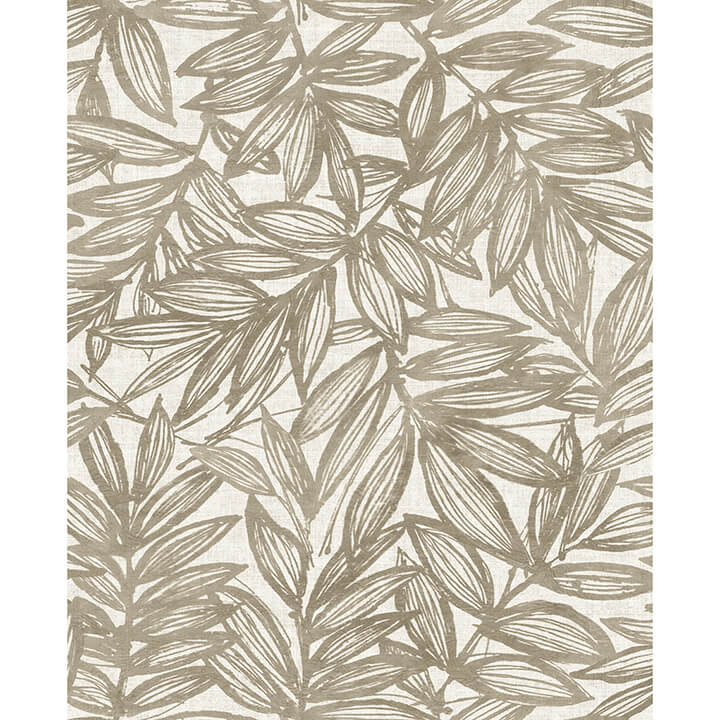 rhythmic-taupe-leaf-wallpaper-york-wallcoverings-4146-27233 - York Wallcoverings Wallpaper