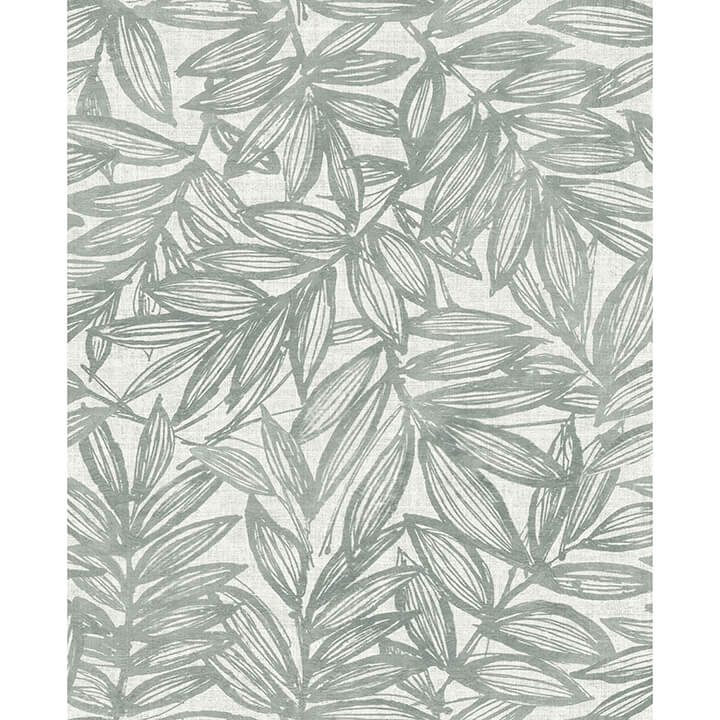 rhythmic-grey-leaf-wallpaper-york-wallcoverings-4146-27234 - York Wallcoverings Papel pintado