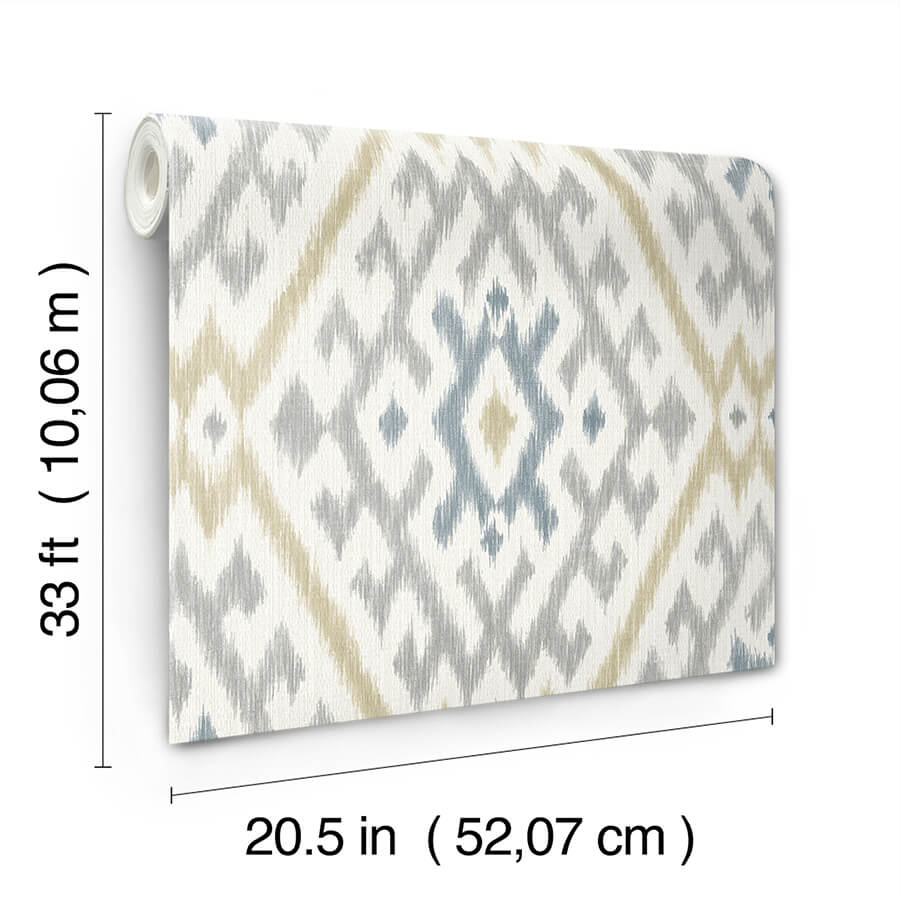 solola-chartreuse-ikat-wallpaper-york-wallcoverings-4146-27235 - York Wallcoverings Papel pintado