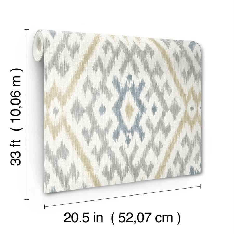 Solola Chartreuse Ikat Wallpaper - York Wallcoverings - 4146-27235 - York Wallcoverings Wallpaper