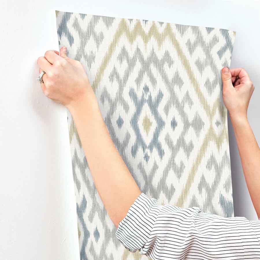 Solola Chartreuse Ikat Wallpaper - York Wallcoverings - 4146-27235 - York Wallcoverings Wallpaper