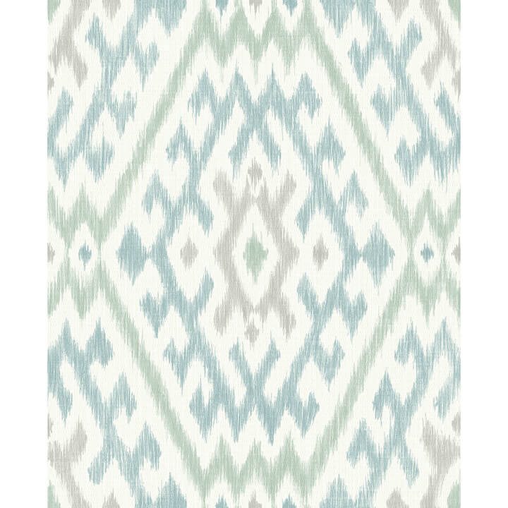 solola-aqua-ikat-wallpaper-york-wallcoverings-4146-27236 - York Wallcoverings Wallpaper