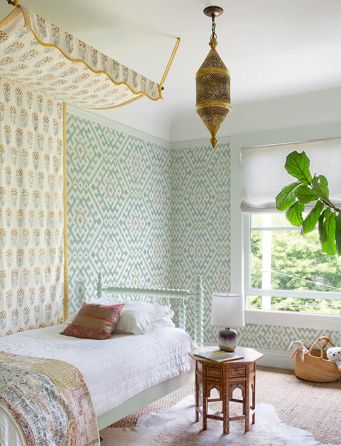 solola-aqua-ikat-wallpaper-york-wallcoverings-4146-27236 - York Wallcoverings Wallpaper
