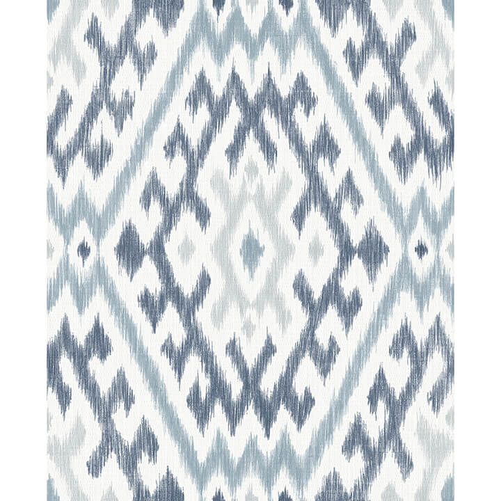 solola-blue-ikat-wallpaper-york-wallcoverings-4146-27238 - York Wallcoverings Wallpaper
