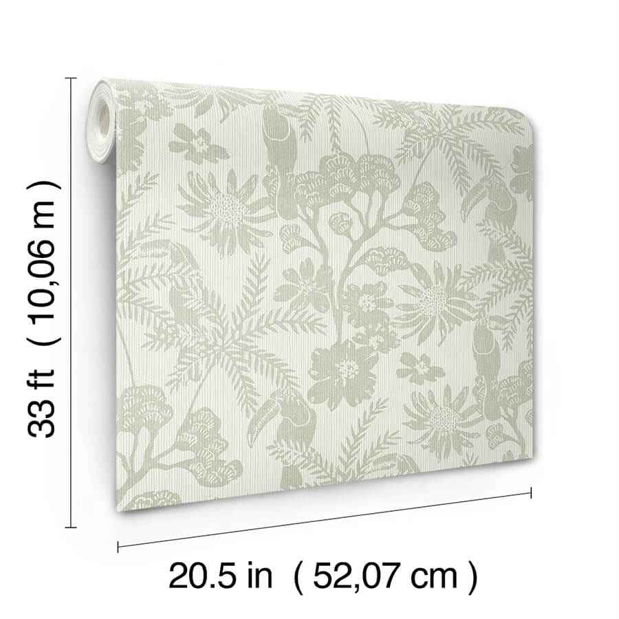 Jacaranda Sage Tropical Trail Wallpaper - York Wallcoverings - 4146-27244 - York Wallcoverings Wallpaper