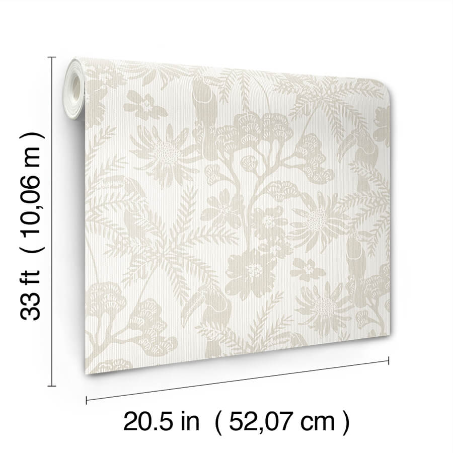 jacaranda-taupe-tropical-trail-wallpaper-york-wallcoverings-4146-27246 - York Wallcoverings Papel pintado