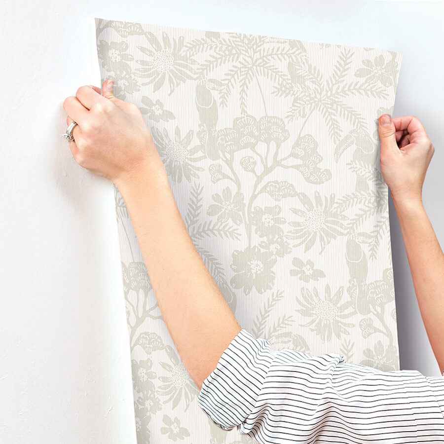 Jacaranda Taupe Tropical Trail Wallpaper - York Wallcoverings - 4146-27246 - York Wallcoverings Wallpaper