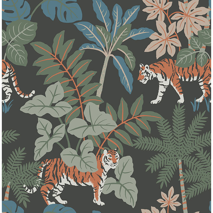 caspian-grey-jungle-prowl-wallpaper-york-wallcoverings-4146-27250 - York Wallcoverings Papel pintado