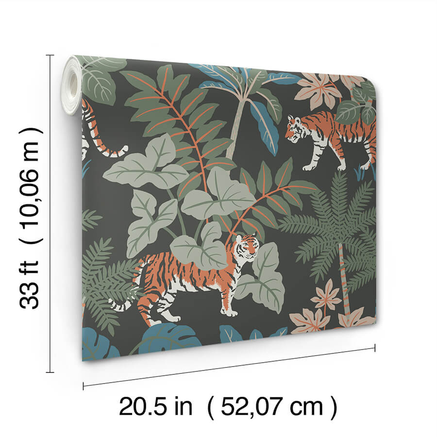 caspian-grey-jungle-prowl-wallpaper-york-wallcoverings-4146-27250 - York Wallcoverings Papel pintado