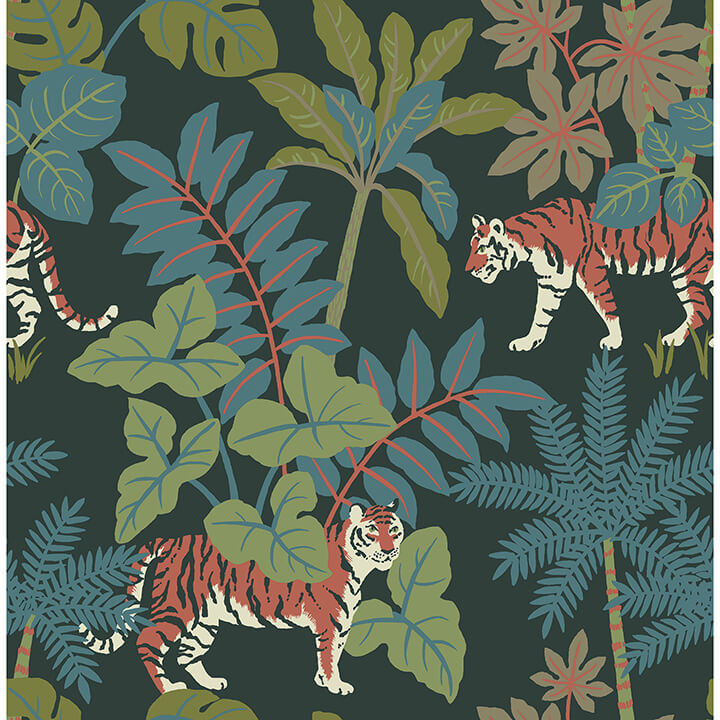 caspian-evergreen-jungle-prowl-wallpaper-york-wallcoverings-4146-27251 - York Wallcoverings Papel pintado