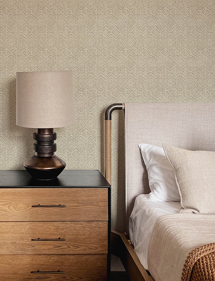gallivant-neutral-woven-geometric-wallpaper-york-wallcoverings-4146-27252 - York Wallcoverings Wallpaper