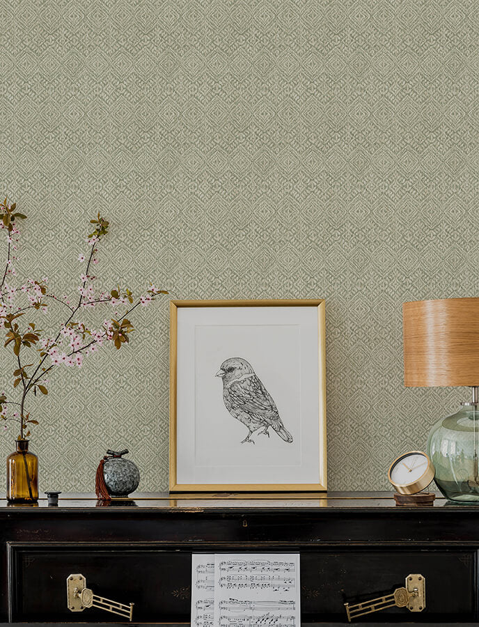 gallivant-sage-woven-geometric-wallpaper-york-wallcoverings-4146-27253 - York Wallcoverings Papel pintado
