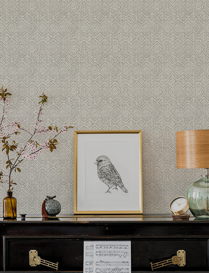 gallivant-grey-woven-geometric-wallpaper-york-wallcoverings-4146-27254 - York Wallcoverings Papel pintado