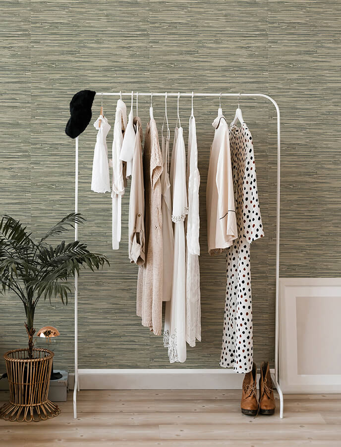 exhale-moss-woven-faux-grasscloth-wallpaper-york-wallcoverings-4146-27261 - York Wallcoverings Papel pintado