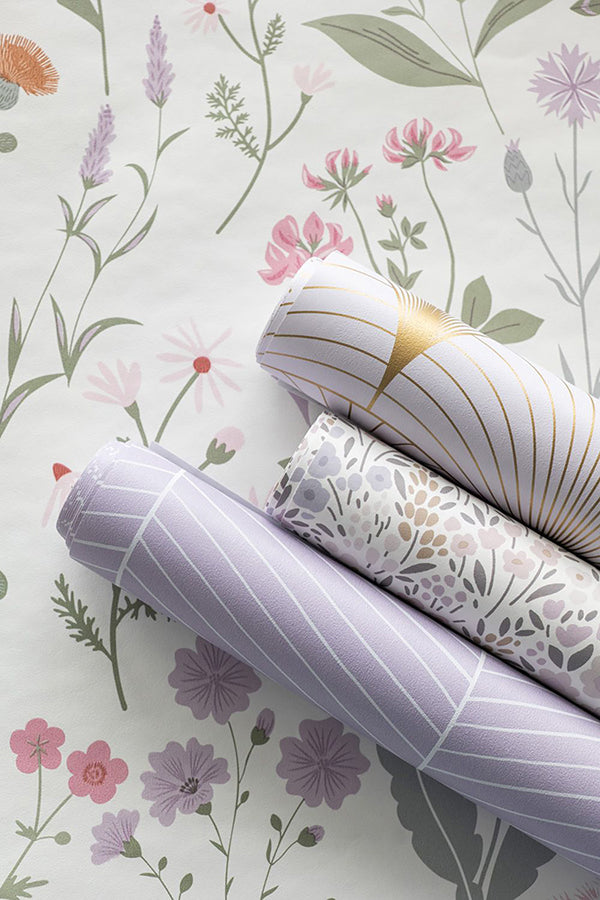 letitia-purple-summer-meadows-wallpaper-york-wallcoverings-dd139482 - York Wallcoverings Wallpaper
