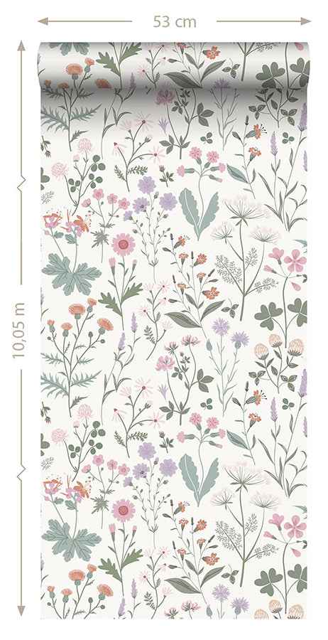 Letitia Purple Summer Meadows Wallpaper - York Wallcoverings - DD139482 - York Wallcoverings Wallpaper