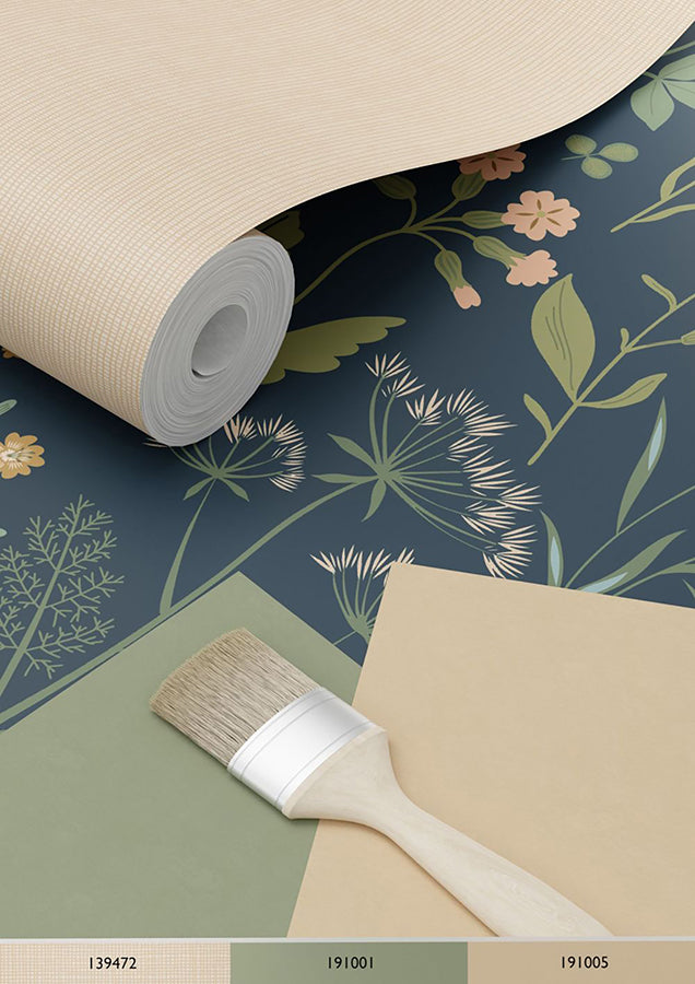 letitia-indigo-summer-meadows-wallpaper-york-wallcoverings-dd139698 - York Wallcoverings Wallpaper