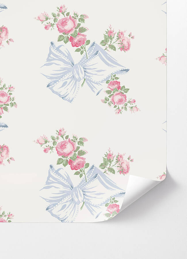 rosa-beaux-pastel-blue-peel-and-stick-wallpaper-york-wallcoverings-lfs6274 - York Wallcoverings Wallpaper
