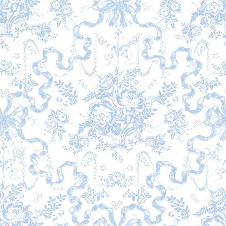 Fairytale Blissful Blue Toile Wallpaper - York Wallcoverings - AST6272 - York Wallcoverings Wallpaper