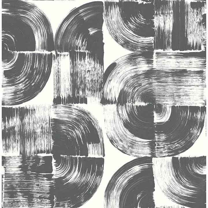 Elias Black Peel and Stick Wallpaper - York Wallcoverings - NUS6215