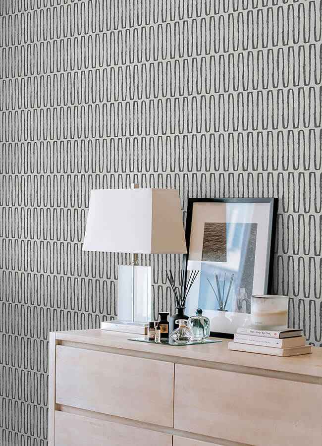 Porter Charcoal Peel and Stick Wallpaper - York Wallcoverings - NUS6220 - York Wallcoverings Wallpaper
