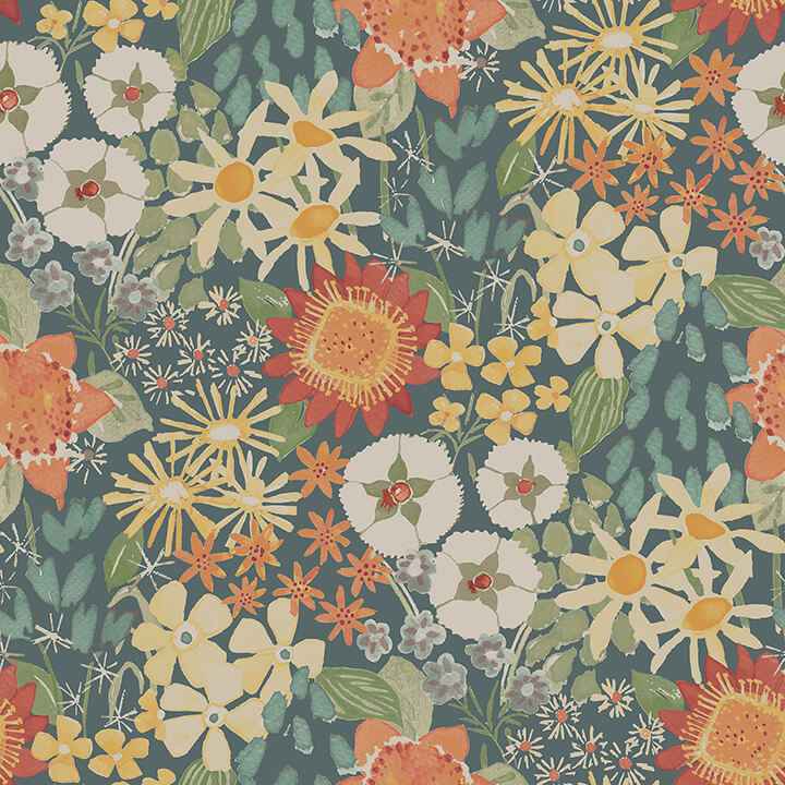 Sadie Teal Peel and Stick Wallpaper - York Wallcoverings - NUS6222 - York Wallcoverings Wallpaper