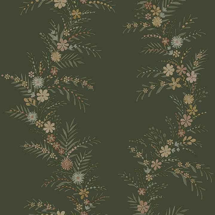 Posy Spruce Peel & Stick Wallpaper - York Wallcoverings - CJS6325 - York Wallcoverings Wallpaper