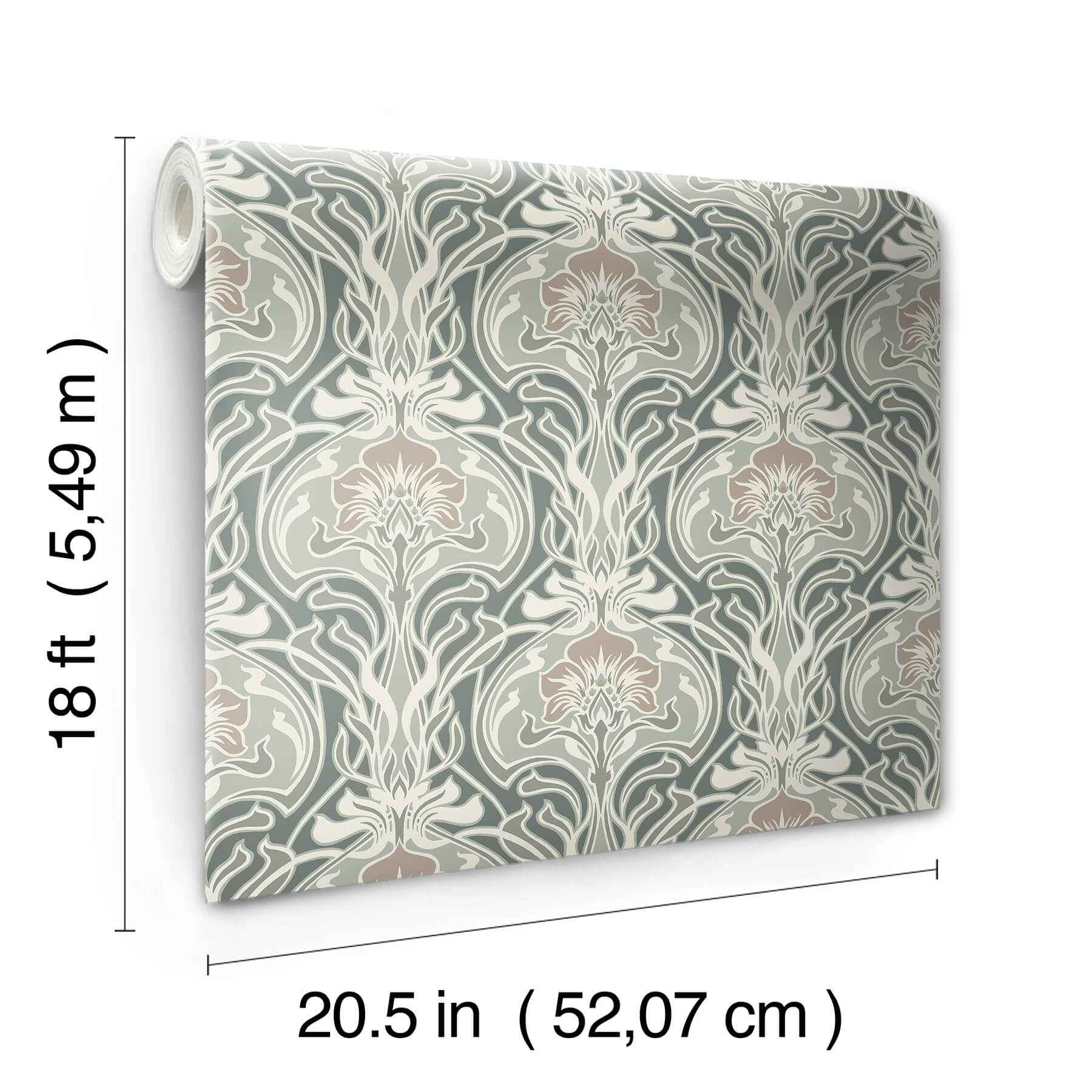 Fallon Brown Peel and Stick Wallpaper - York Wallcoverings - NUS6217 - York Wallcoverings Wallpaper