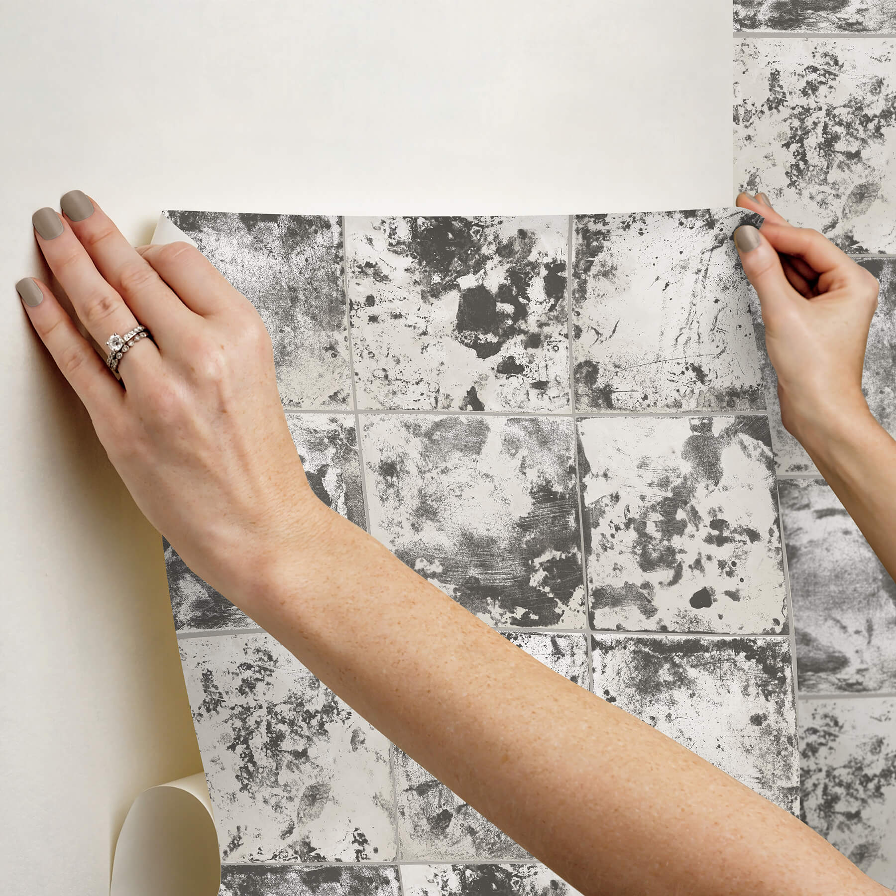 charcoal-metal-sheet-peel-and-stick-wallpaper-york-wallcoverings-nus4905 - York Wallcoverings Wallpaper