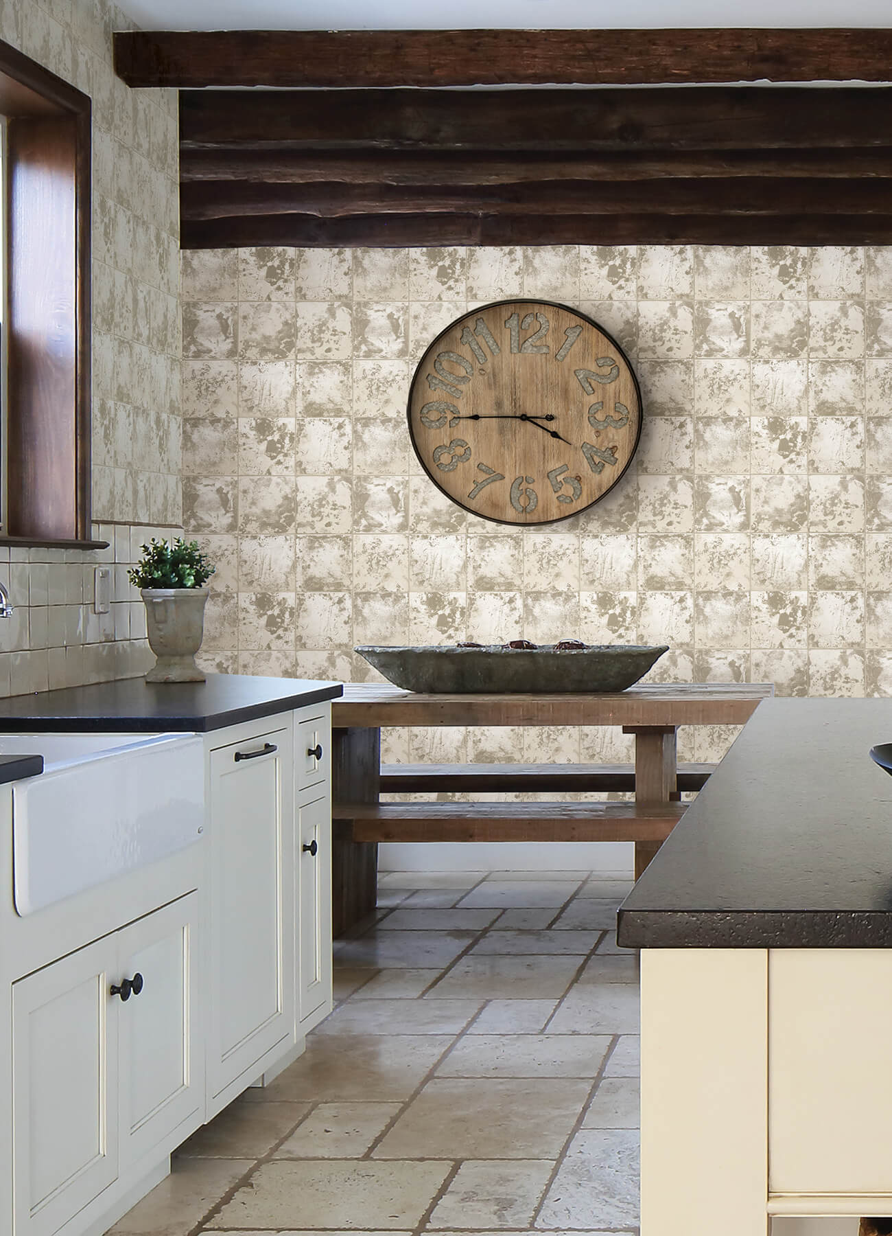 Silver Metal Sheet Peel and Stick Wallpaper - York Wallcoverings - NUS4906 - York Wallcoverings Wallpaper