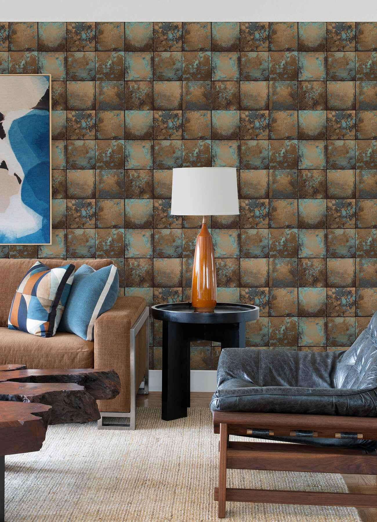 Copper Metal Sheet Peel and Stick Wallpaper - York Wallcoverings - NUS4907 - York Wallcoverings Wallpaper