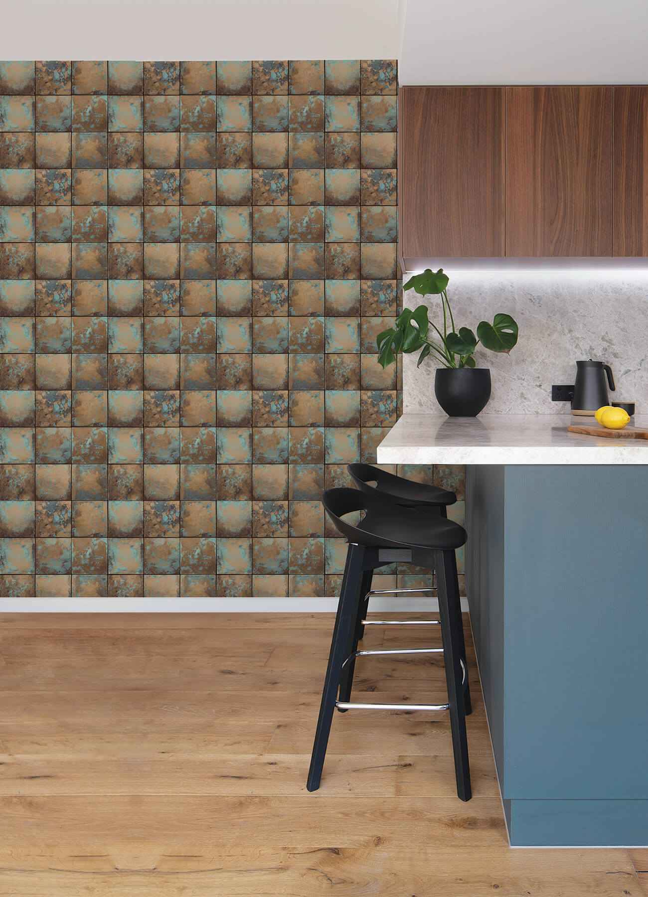 Copper Metal Sheet Peel and Stick Wallpaper - York Wallcoverings - NUS4907 - York Wallcoverings Wallpaper
