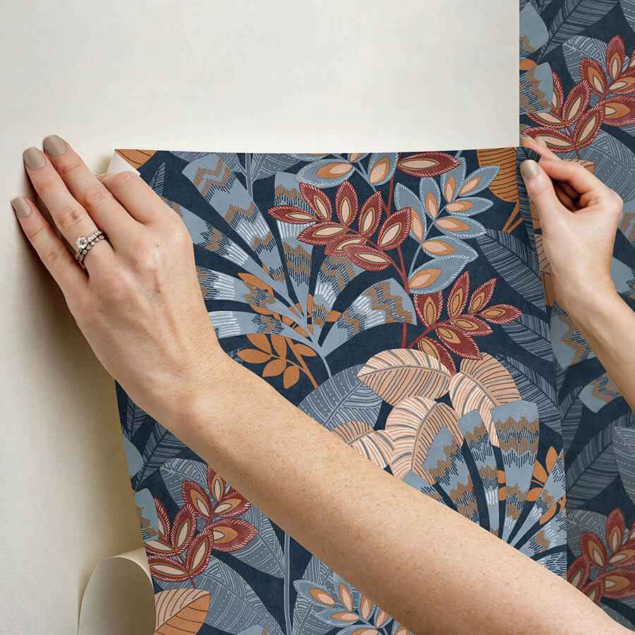 Yara Blue Peel and Stick Wallpaper - York Wallcoverings - NHS6171 - York Wallcoverings Wallpaper