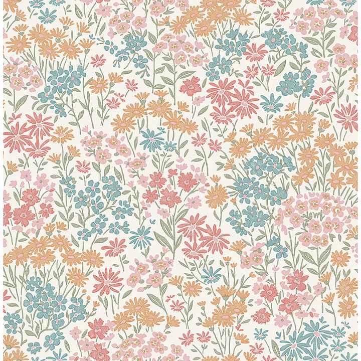 Ditsy Multi Daisies Wallpaper - York Wallcoverings - 4164-M1811