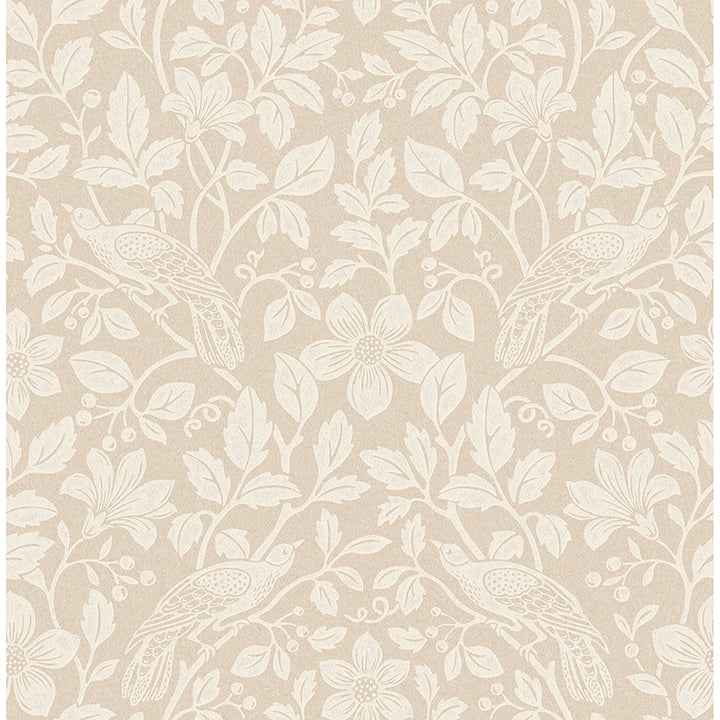 Marlow Beige Bird Vine Wallpaper - York Wallcoverings - 4164-M1817 - York Wallcoverings Wallpaper